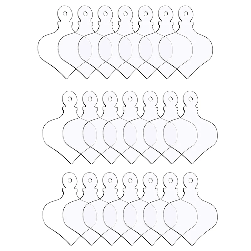 

50Pcs Acrylic Christmas Ornament Blank Transparent Acrylic Disc Acrylic Ornament with Hole for DIY Craft, Holiday