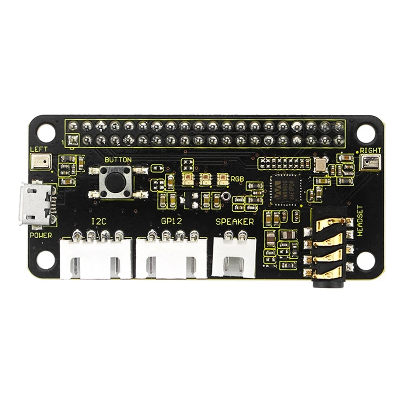 

5V ReSpeaker 2-Mic Pi HAT V1.0 Expansion Board for Raspberry Pi 4B / Zero / Zero W/B+/3B+/3B