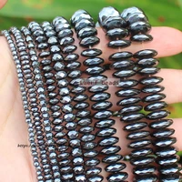 shiningnatural hematite faceted rondelle2x3 3x12mmloose beadsfor diy jewelry making we provide mixed wholesale for all items