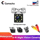 Автомобильная камера заднего вида Camecho, 8 светодиодный, ночное видение, монитор парковки заднего вида, водостойкая, 170 градусов, HD резервная камера