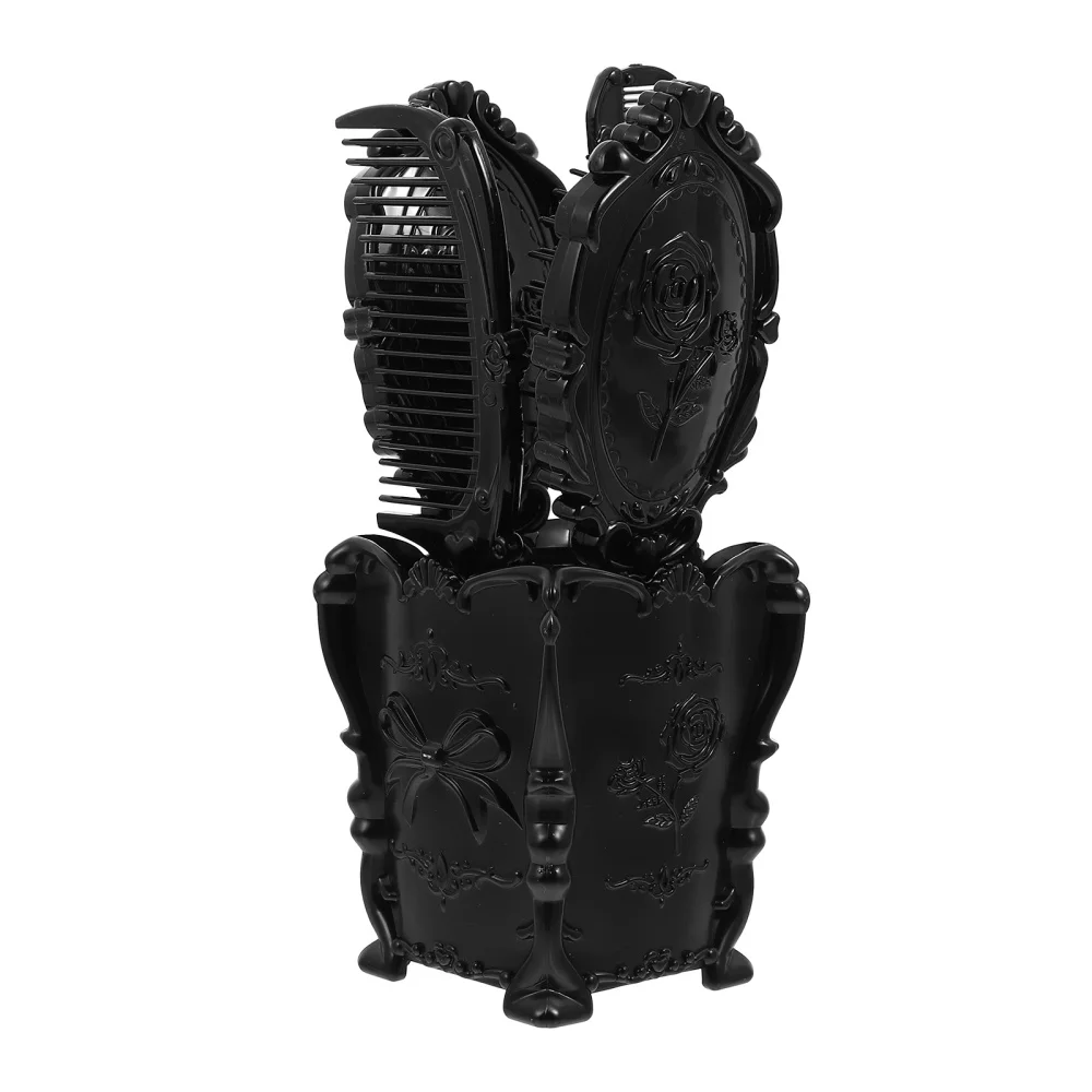 

5pcs Vintage Mirror Comb Hair Brush Comb Detangling Hair Brush with Comb Holder