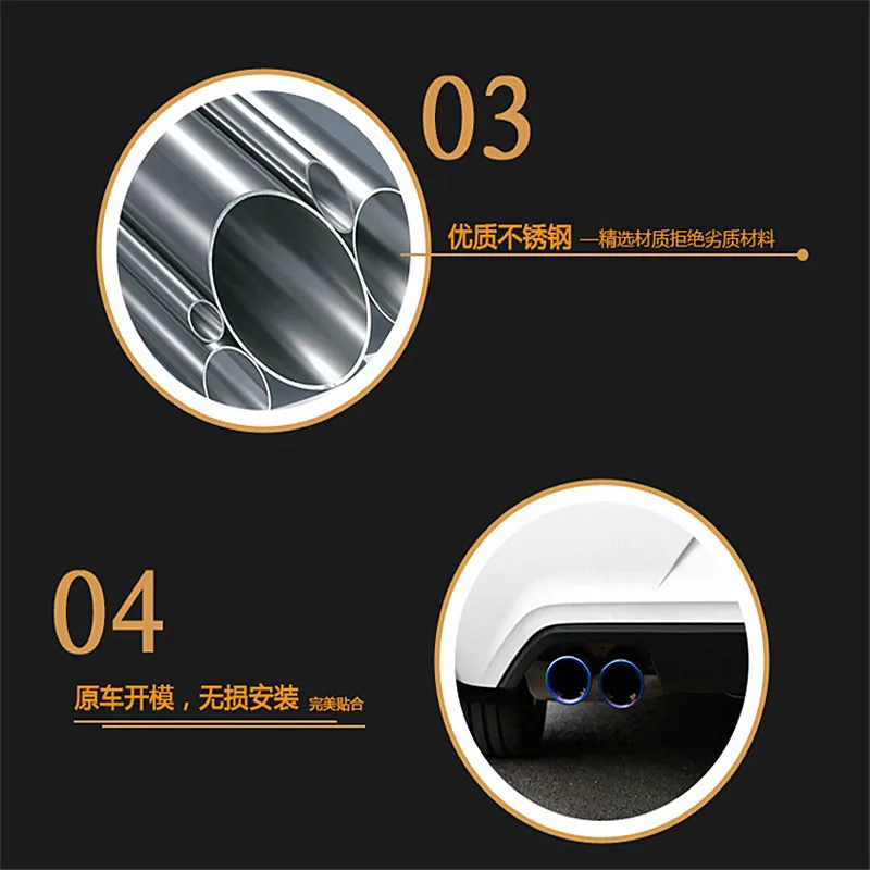 Аксессуары 2 шт. задний глушитель выхлопной трубы наконечник для BMW 5 серии 528i 530i