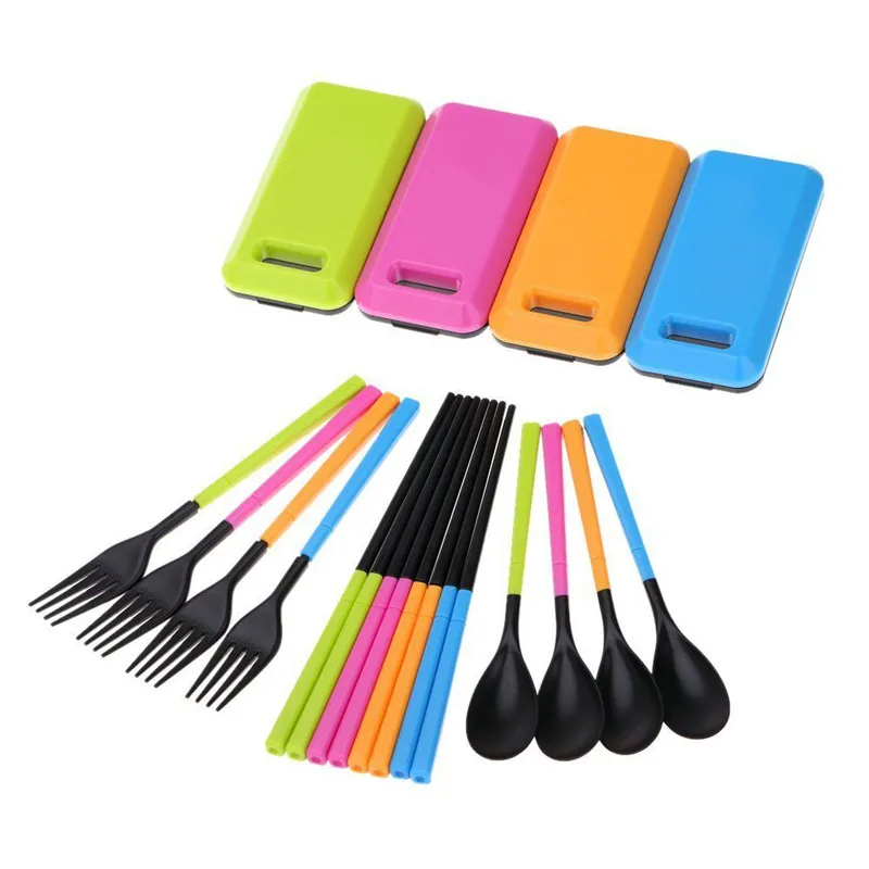 Портативный дорожный набор посуды столовая посуда из АБС пластика с коробкой