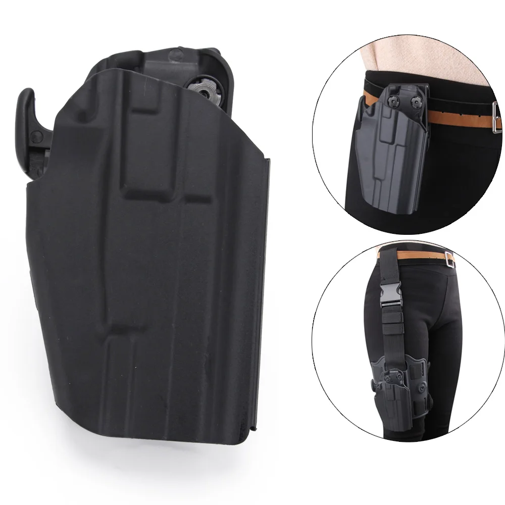 

Tactical Gun Holster Right And Left Hand Hunting Airsoft Combat Gun Pistol Holster for Glock 17 19 38 /USP/H&K/ PT24/SIG P226