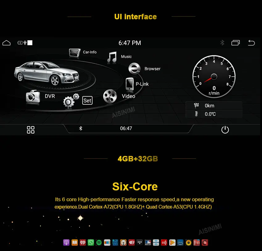 AISINIMI Android 9,0 автомобильный DVD навигатор плеер для Audi Q3 2013- автомобильный монитор аудио gps стерео Авто экран все в одном