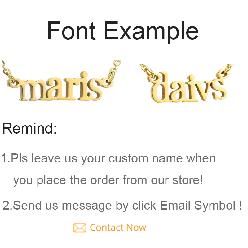 Пользовательское имя ожерелье с персональными буквами Ожерелье в подарок