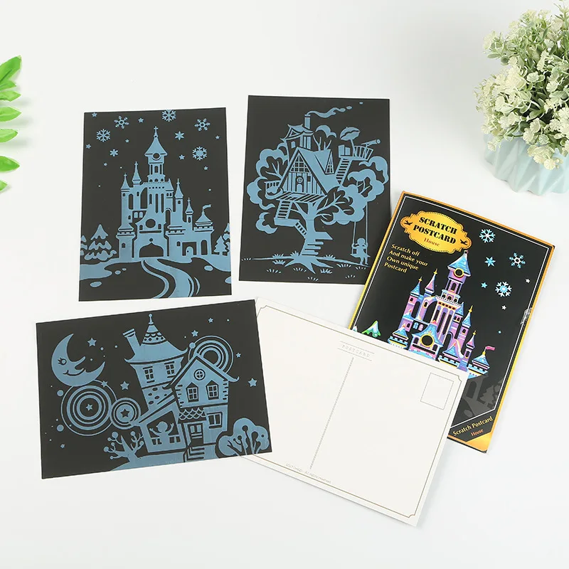 4 шт./компл. A5 красочный город ночь вид искусство мультфильм аниме персонаж