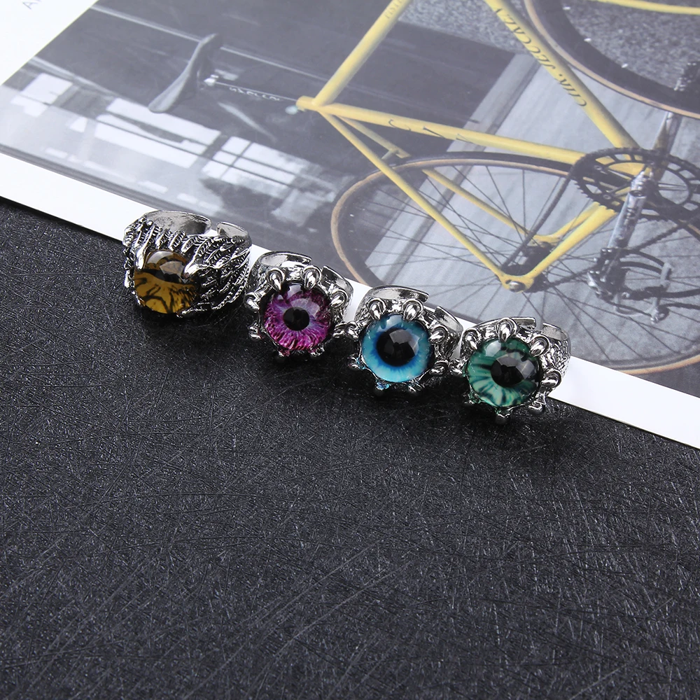 Стиль ретро Готический стиль панк Для мужчин кольца Мода сплав камень кошачий