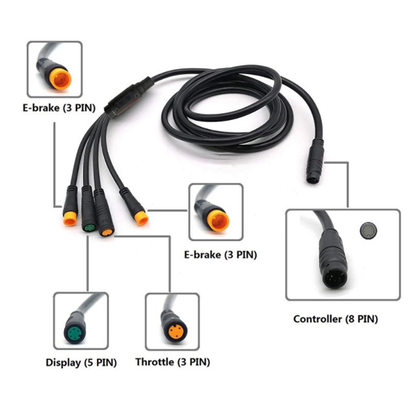

36V/48V 500W 22A Electric Bicycle Sine Wave Controller KT LCD7U Display&Thumb Throttle and Sensor Waterproof Accessories