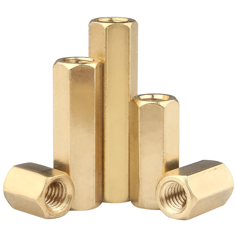 10-50pcs Hex Female to M2 M2.5 M3 M4 Brass standoff spacer Hexagonal stud Hollow Pillars brass spacing screw | Обустройство дома