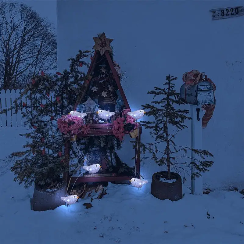 

1pc Robin Shaped LED Light String Decoration String Light for Patio Decoration