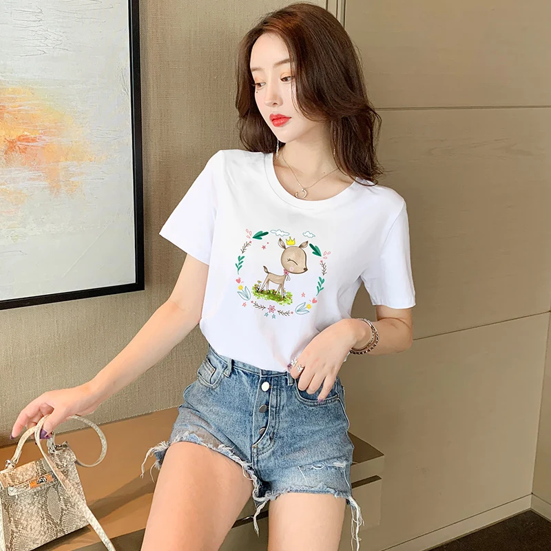 

T Shirt Women Clothes 2020 red Fashion Tee Top Fashion Cotton Ladies Tee Shirt
