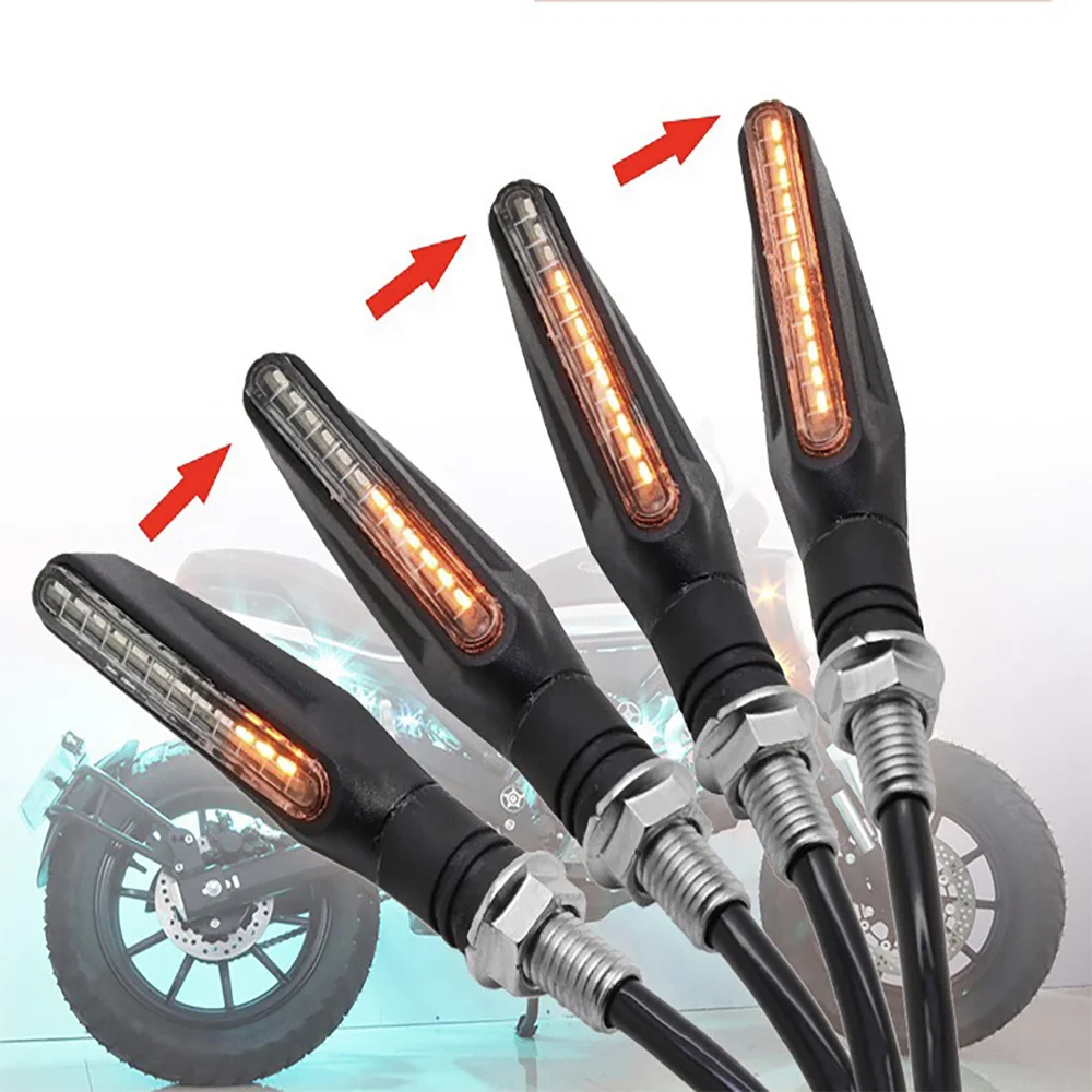 2 шт . желтый белый красный мигалка для мотоцикла LED ABS универсальный течет вода