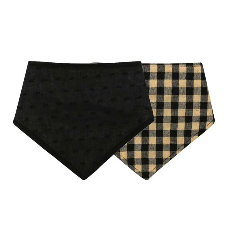 

W3JF Newborn Double Side Floral Print Bibs Boys Girls Waterproof Cotton Linen Saliva Towel Bandana Scarf Baby Shower Gifts