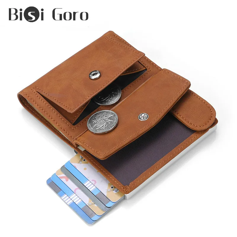 Bisi Goro RFID Противоугонный Мужской умный кошелек с отделением для кредитных карт