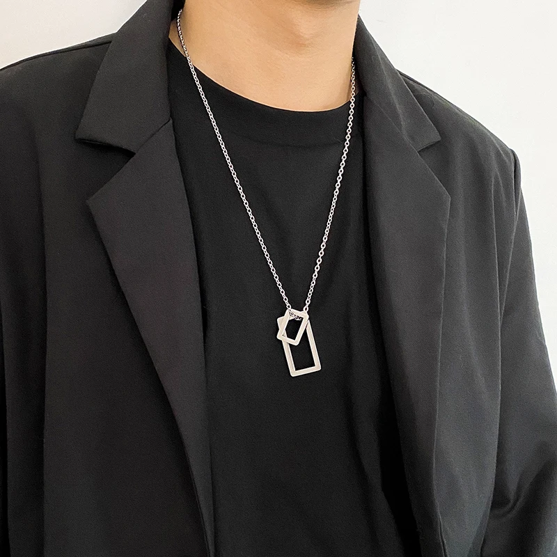 Ожерелье цепь геометрическое ожерелье из нержавеющей стали мужское древнее