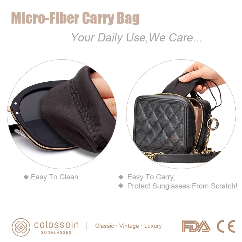 Женские винтажные классические очки COLOSSEIN роскошные поляризационные