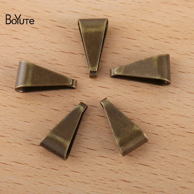 

BoYuTe (100 Pieces/Lot) 14*7MM Metal Brass Plain Clasp Materials Diy Handmade Jewelry Accessories Wholesale