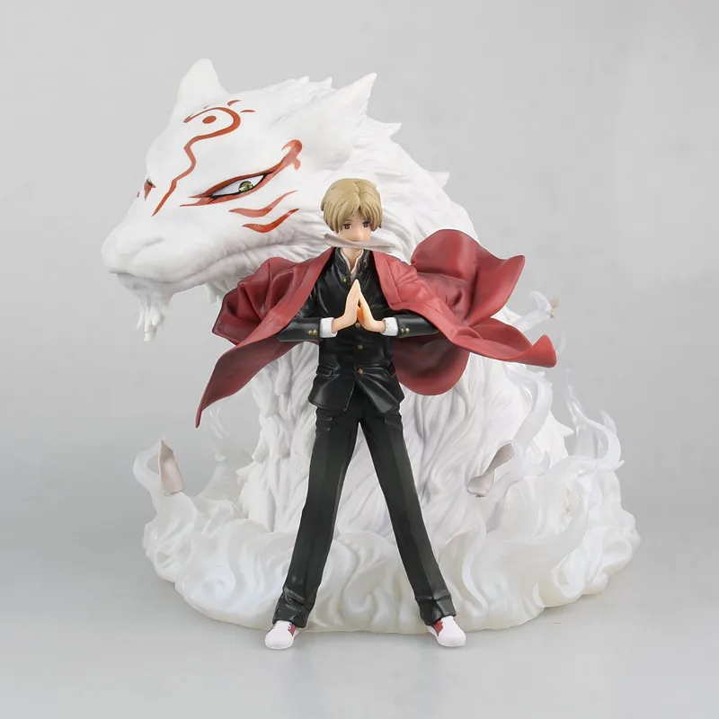 

21CM Natsume's Friends Account Figures Tabby Cat Teacher Natsume Takashi Boxed Doll Model Ornaments