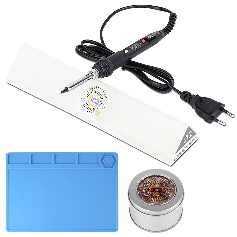 JCD 220V 80W lcd Электрический паяльник с регулируемой температурой, паяльный сварочный инструмент, паяльный насос, комплект для утюгов, очиститель - Цвет: picture color
