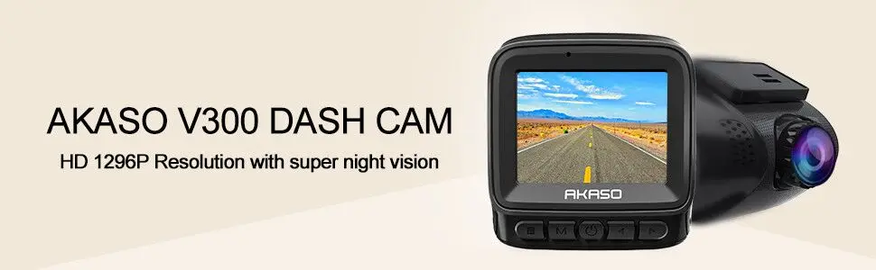 AKASO HD Автомобильный видеорегистратор Камера V300 170 ° широкоугольный видеорегистратор для автомобилей с ночным видением g-сенсор парковочный монитор циклическая запись автомобильная камера