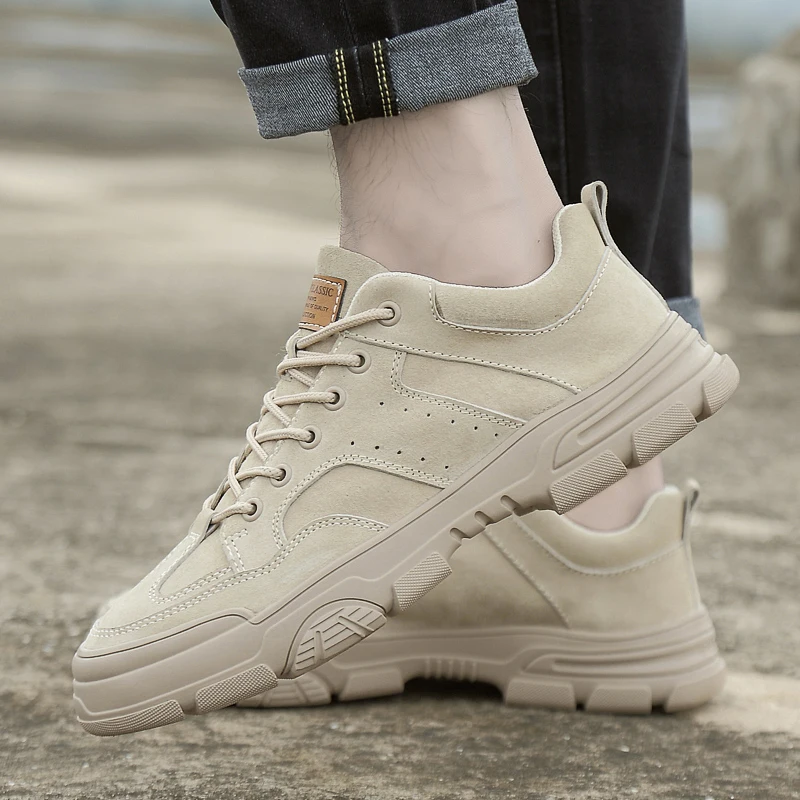 

genuine Leather Shoes For Men outdoor Luxury Brand Casual And Comfortable men Shoes Lace-up Fashion Flat Shoes Male Sneakers