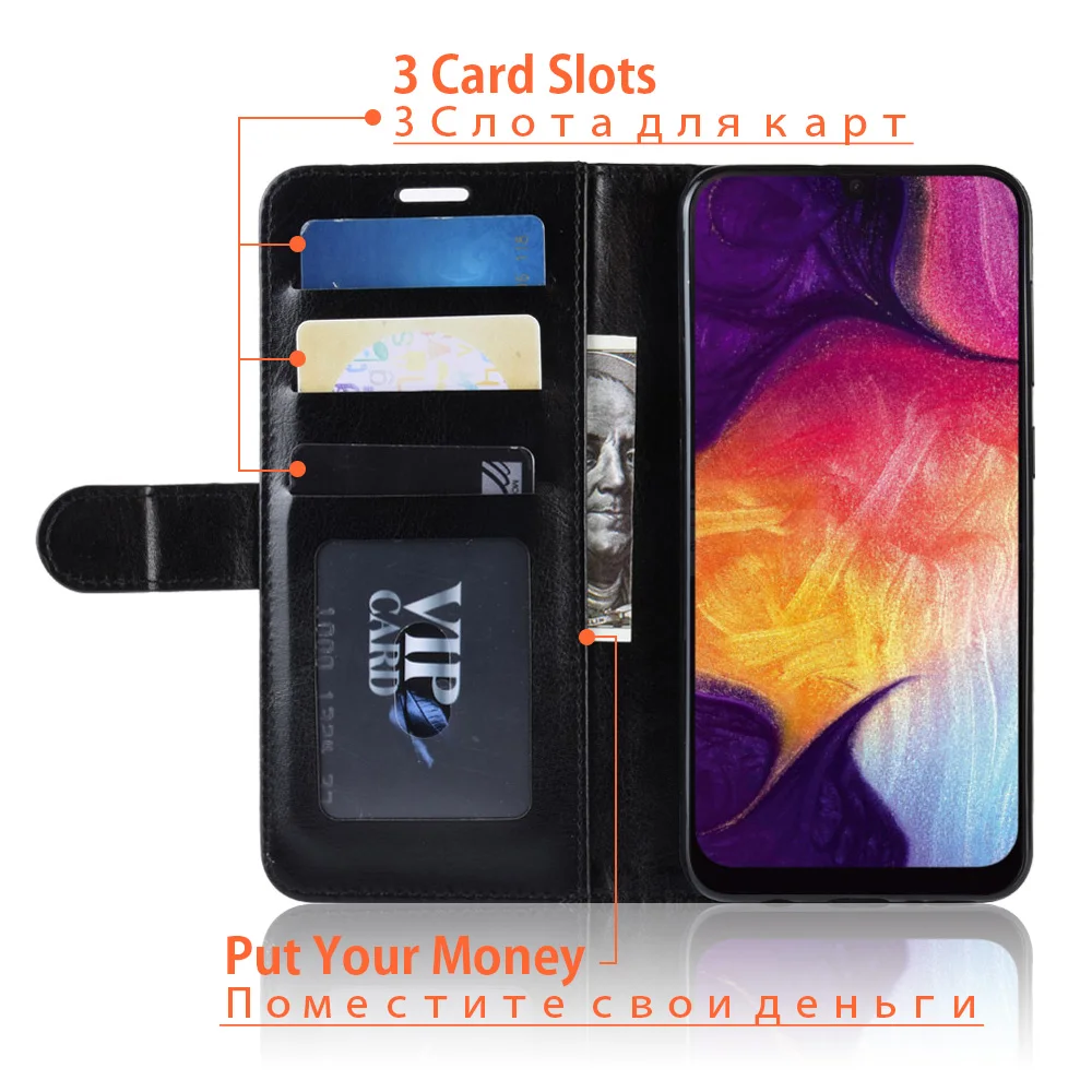 JONSNOW Бумажник Флип кожаный чехол для samsung A50 A505F A30 A10 A20 A40 A60 Роскошный PU с