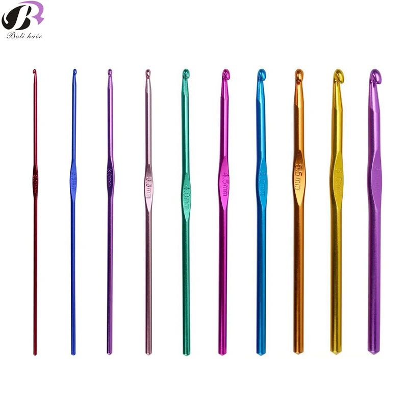 

Good Quality Factory price Mixed Aluminum Handle Crochet Hooks Knitting Knit Needles Weave Yarn Set- 22 Pieces