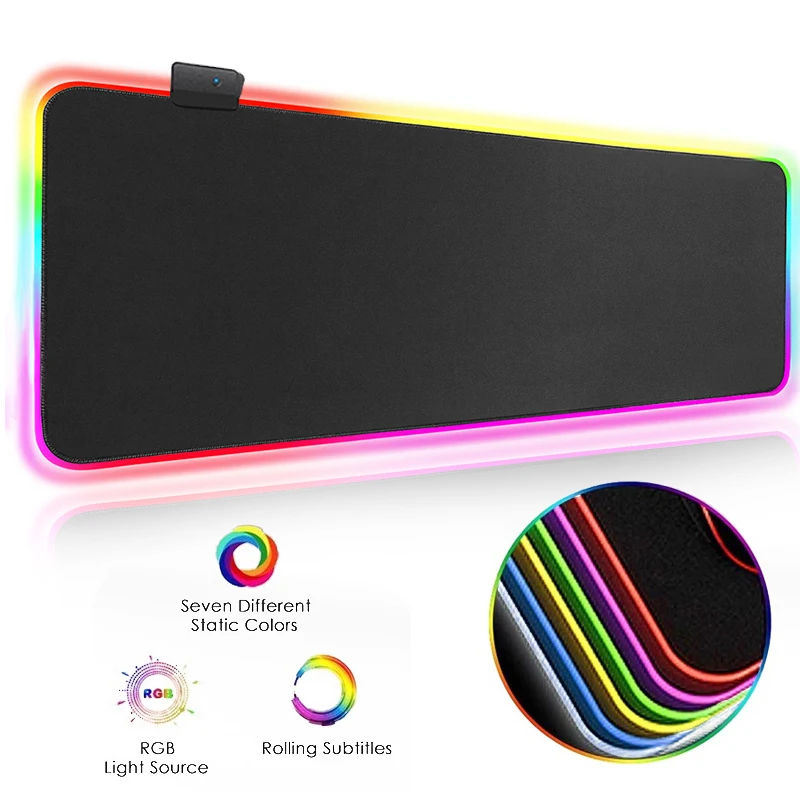 

Mousepad Gaming Mouse Pad Gamer Mause Pad Large Mouse Mat RGB Mouse Pad XXL Backlit Mat for Computer Desk Mauspad with Backlight