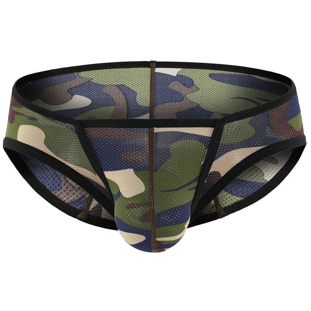 Сексуальное мужское нижнее белье ультратонкие дышащие сетчатые трусы