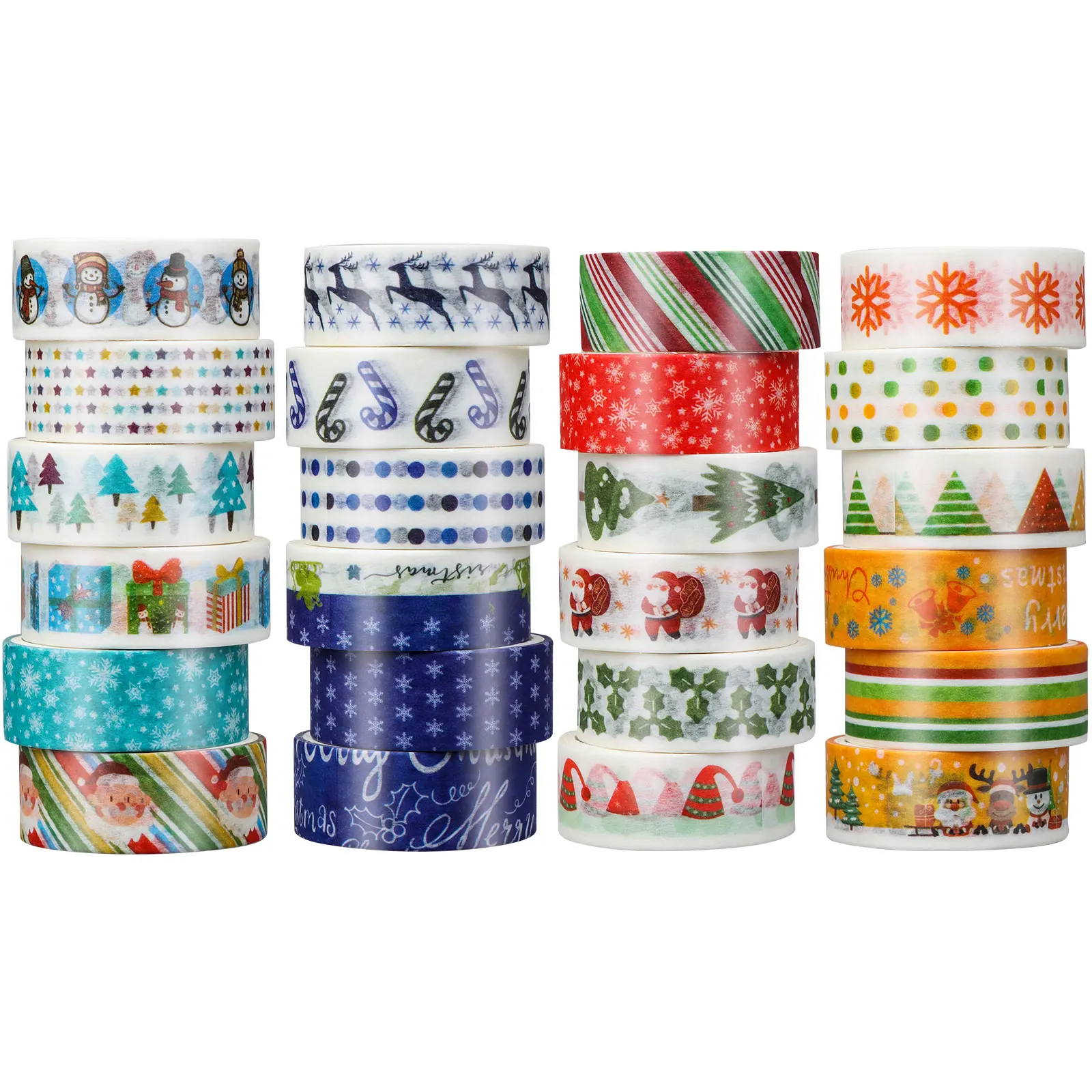 Детский набор 24 рулона Рождественская оболочка наклейка для скрапбукинга детей