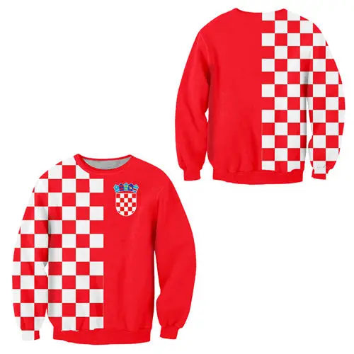 3d sweatshirts Пользовательские S-6XL флаг Хорватии мужские наборы спортивной одежды Роскошные 3d красные белые сетки печати молнии куртки с капюшоном футболка майка бегунов Брюки - Цвет: 3d sweatshirts