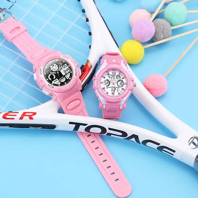 Бренд Дисней Дети Девушки наручные часы цифровой водонепроницаемый ребенок