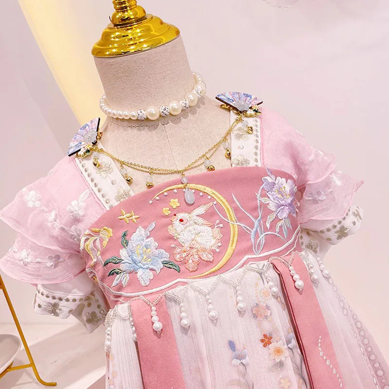 

Chinese style Hanfu Ancient Style Princess Skirt Summer Dress Girls Clothes Fairy Style Dresses Mulan Costume Dress for Teenage