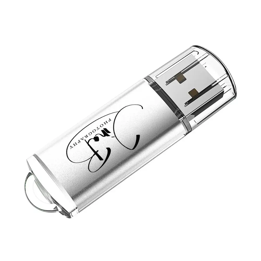 50X 4GB Custom Logo USB Flash Rectangle Engraved Pendrive Memory Stick for Computer/Laptop/Speaker usb flash drive Silver 8G 16G