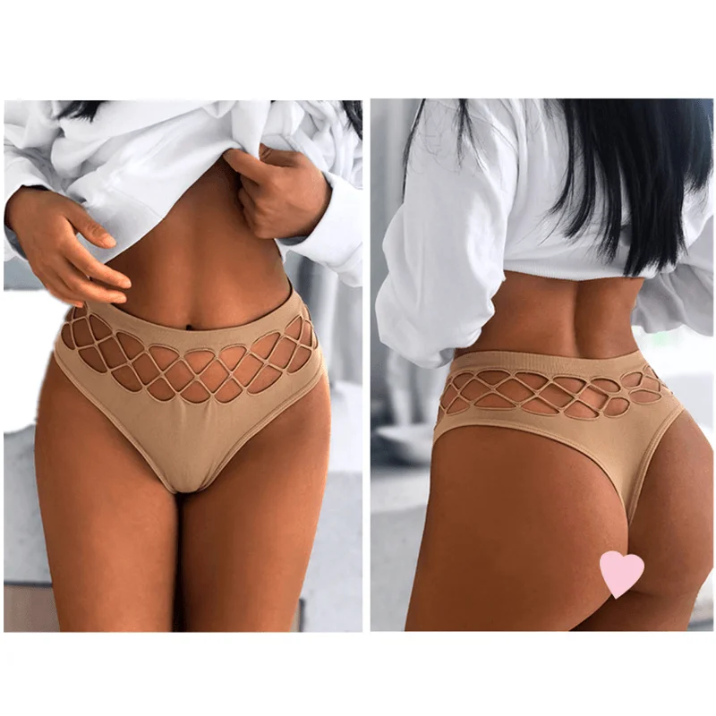 

3Pcs/Lot Sexy Hollow Out Lingerie Europe Seamless Sexy Panties Women Elasticity Underwear Temptation Middle-Waist G String