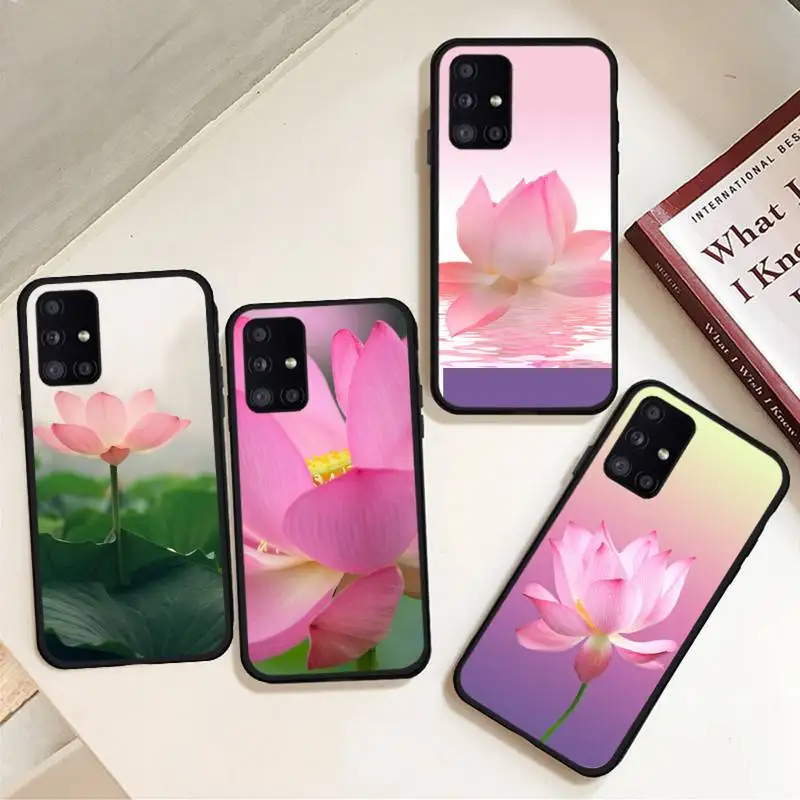 Ricestate Lotus Flowers pattern Phone Case For Samsung galaxy A S note 10 12 20 32 40 50 51 52 70 71 72 21 fe s ultra plus