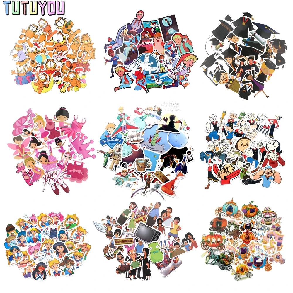 

PC2698 1 комплект мультяшный желтый кот аниме наклейки для скрапбукинга для девочек для гитары ноутбука чемодана автомобиля холодильника граф...