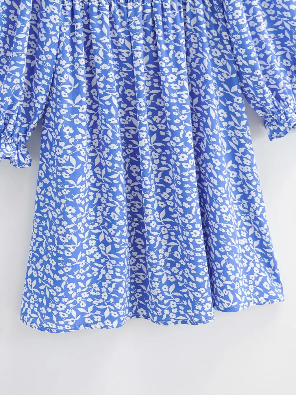 

Jastie Summer Women's Dress 2021 Floral Print Square Neck Long Puff Sleeve Elastic Waist Mini Dress Sexy Boho Beach Party Dress