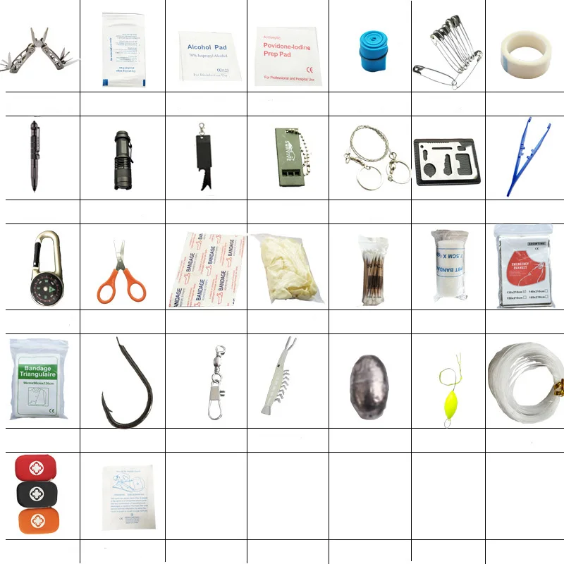 Набор для выживания 80 в 1 многофункциональный набор первой помощи кемпинга