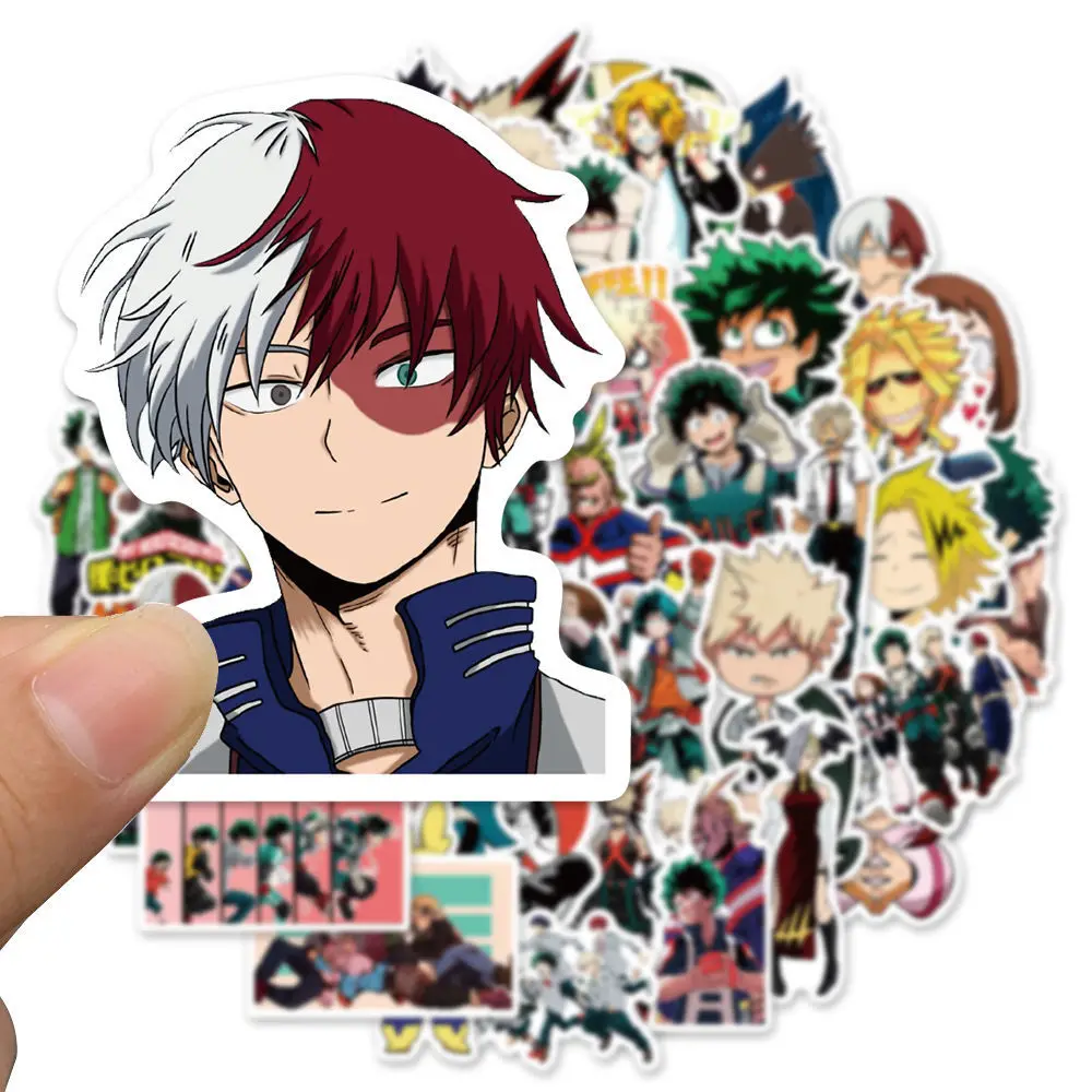 50 шт. водонепроницаемые чемоданы для ноутбука гитары скейтборда My Hero Academia