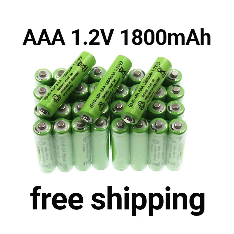 Аккумуляторная батарея AAA Ni-MH 1 2 в Nieuwe 100% Aaa 1800 мАч заряжаемая 2A + бесплатная