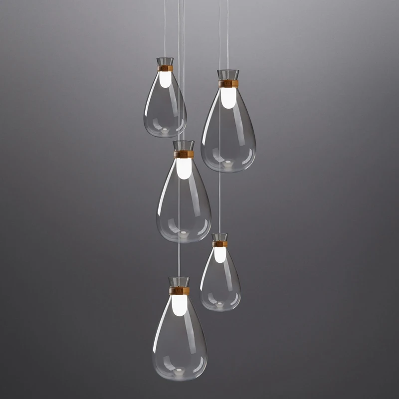 Лаконичный стеклянный светильник в дизайнерском стиле для гостиной спальни