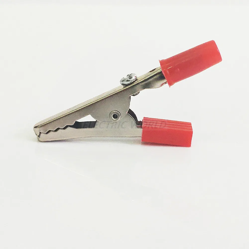 Зажимы типа крокодил 10 шт./лот зажим 50 мм тестовый зонд с пластиковой ручкой