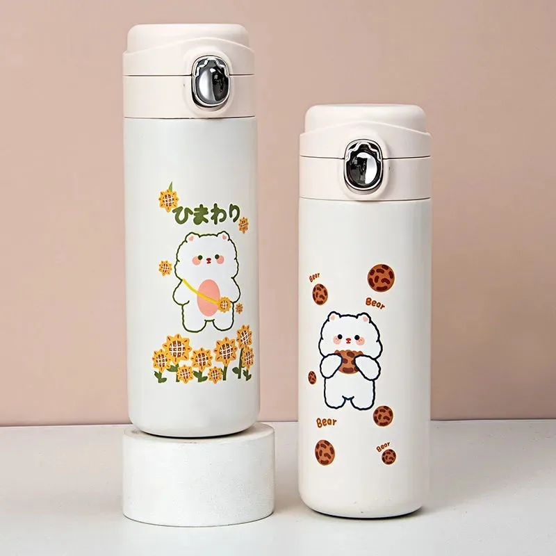 

Cute Cat Stainless Steel Vacuum Bottle Coffee Tea Milk Mug Travel Gift Cartoon Water Bottle for Girls Isolated Thermal Cup