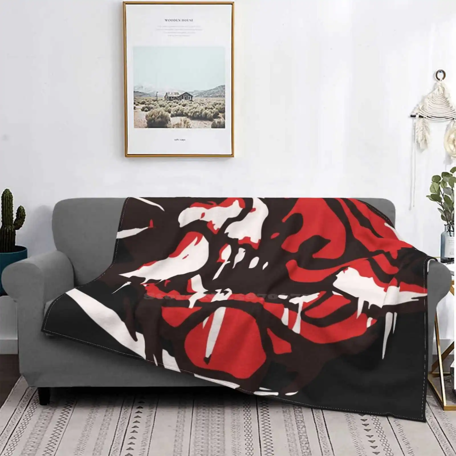 Одеяло с рисунком по низкой цене новинка модное мягкое одеяло хакер демон череп