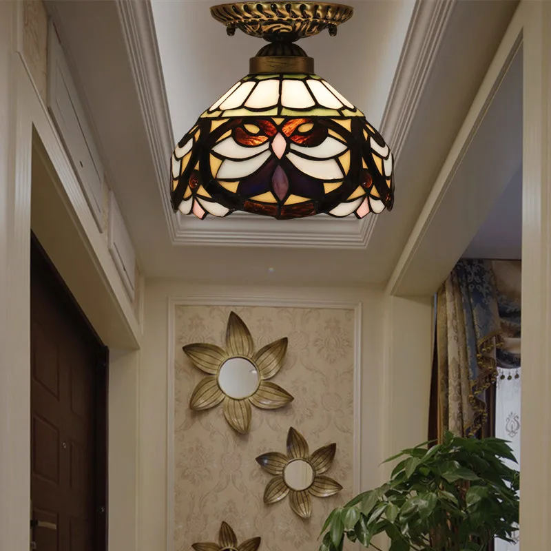 8-дюймовые винтажные потолочные лампы в стиле барокко лампа для коридора