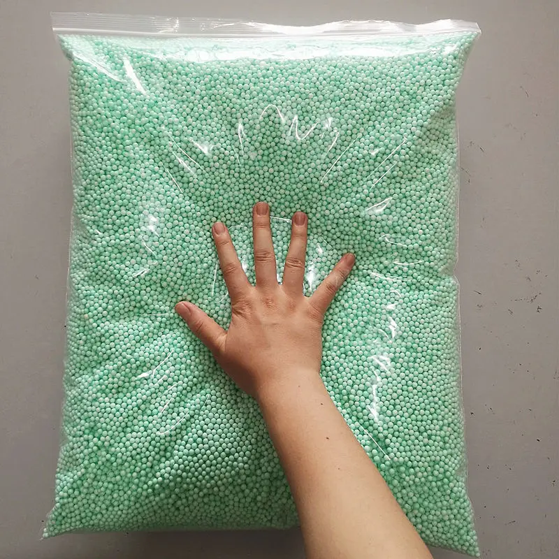 Green 250g 4-6mm 250 г 4-6 мм слайм красочные поролоновые шарики наполнитель DIY Поставки слаймов мини мягкие бусины для пушистого украшения - Цвет: Green 250g 4-6mm