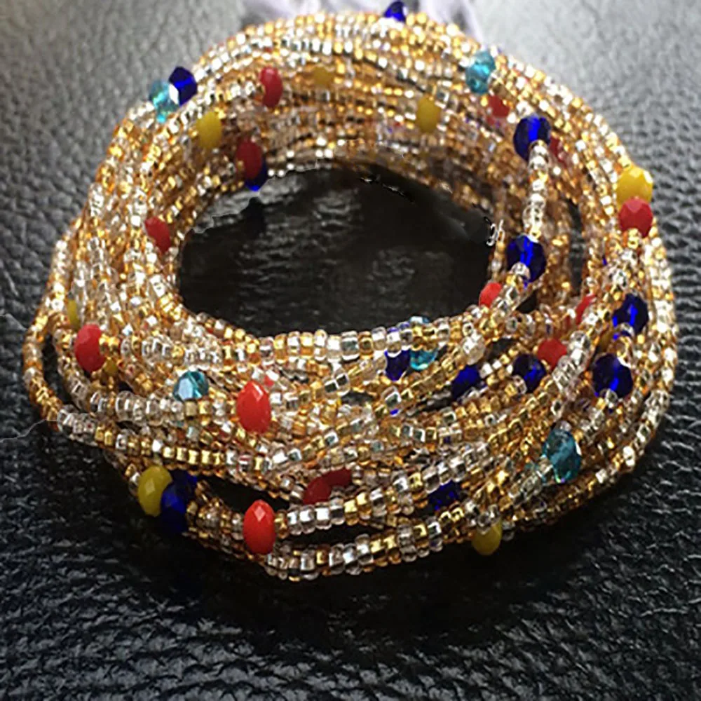 Новинка комплект из 2 предметов африканская цепочка на талию браслет с бусинами в