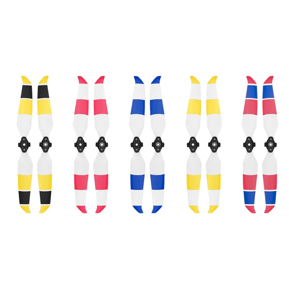 2 пары реквизит для воздуха 7238F красочные дроны пропеллер шумоподавление